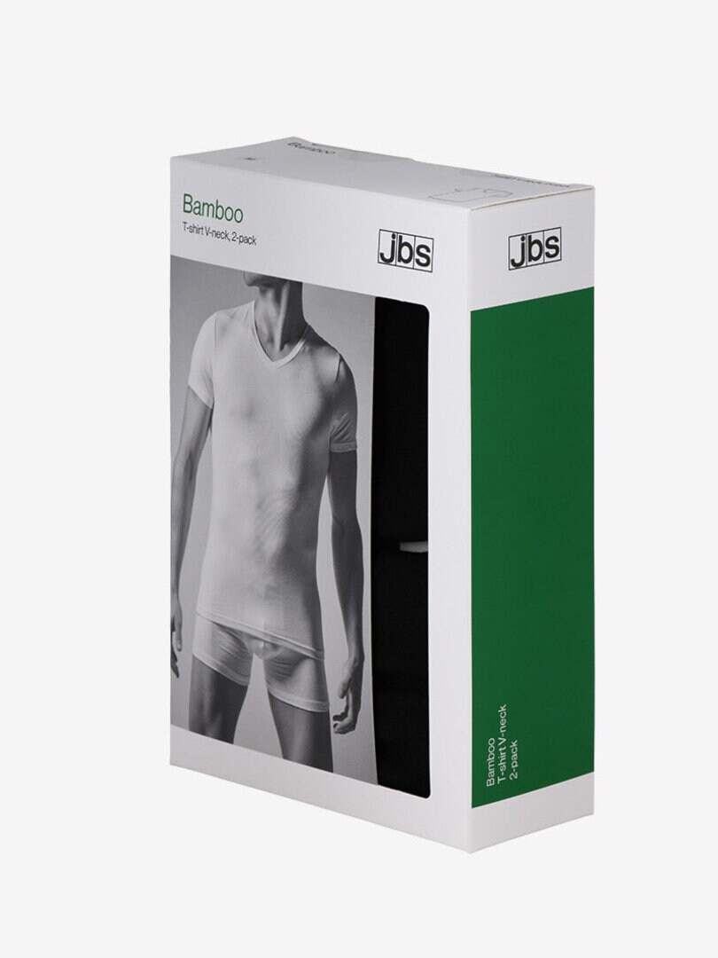 2-Pack JBS Bamboo V-neck T-shirt - Vit