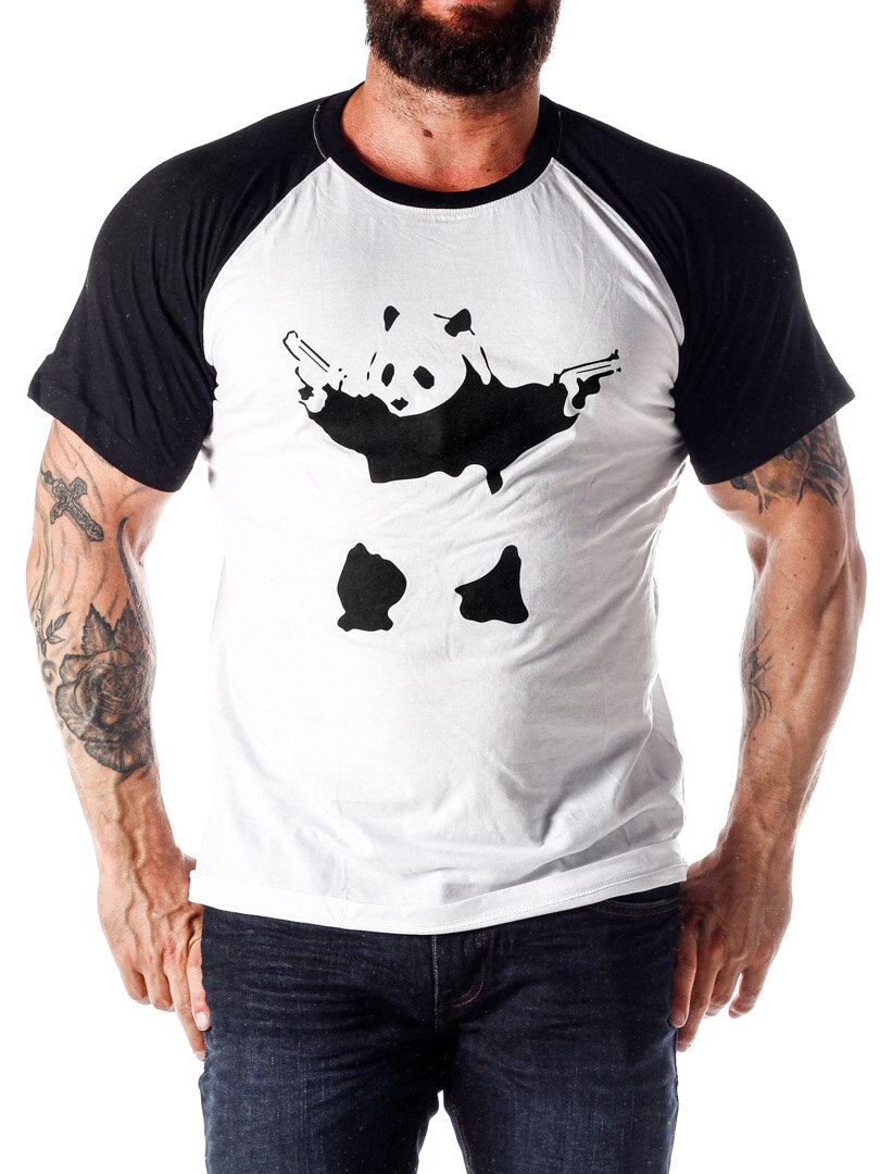Banksy´s Graffiti Panda T-shirt - Vit/Svart