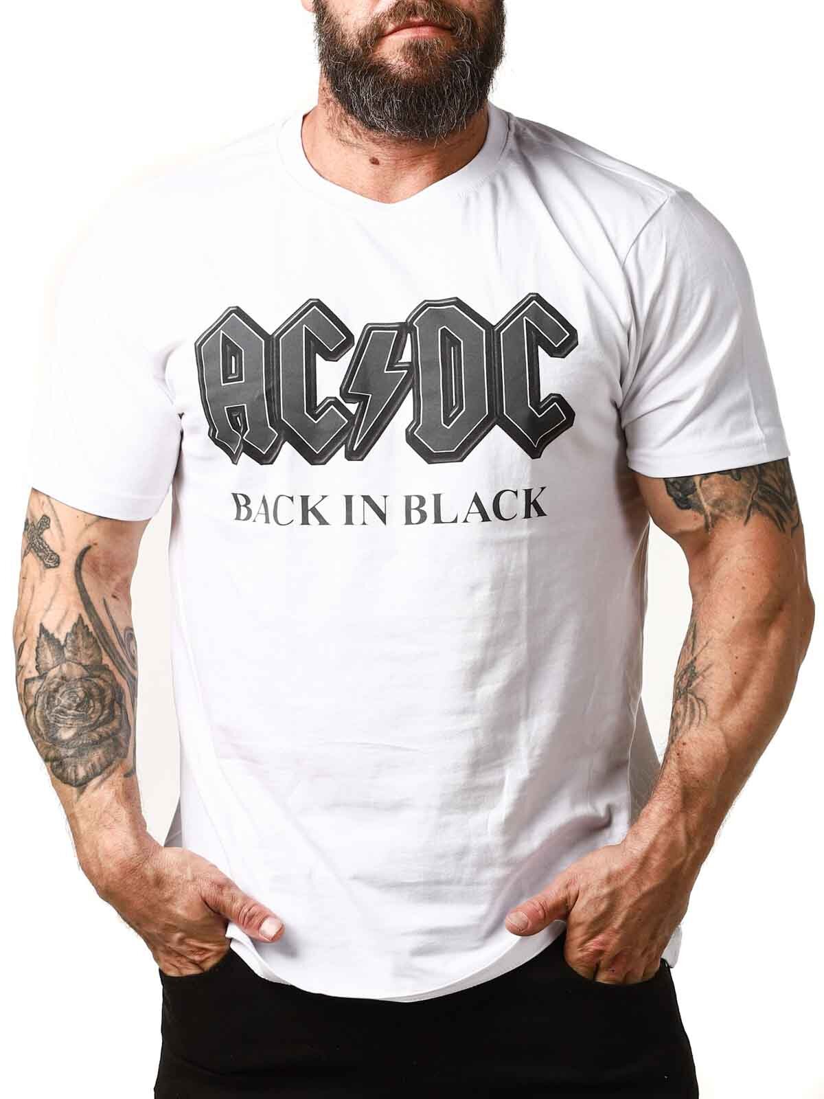 ACDC Back In Black T-shirt - Vit