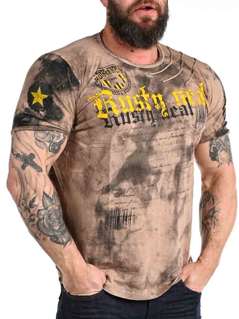 Baxtar T-shirt - Brun/Gul