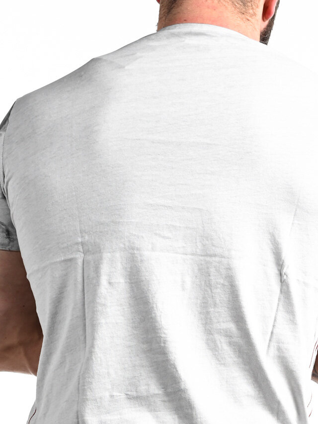 Shield T-shirt - Ljusgrå/röd