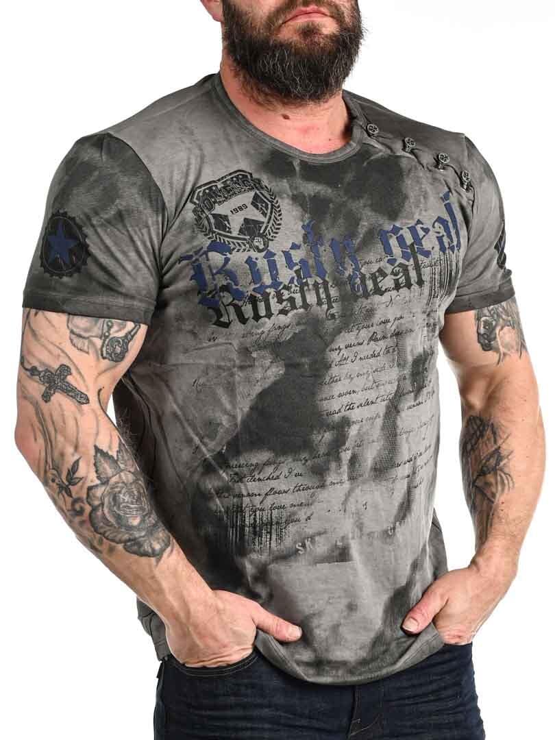 T-shirt Shield - Mörkgrå/Navy