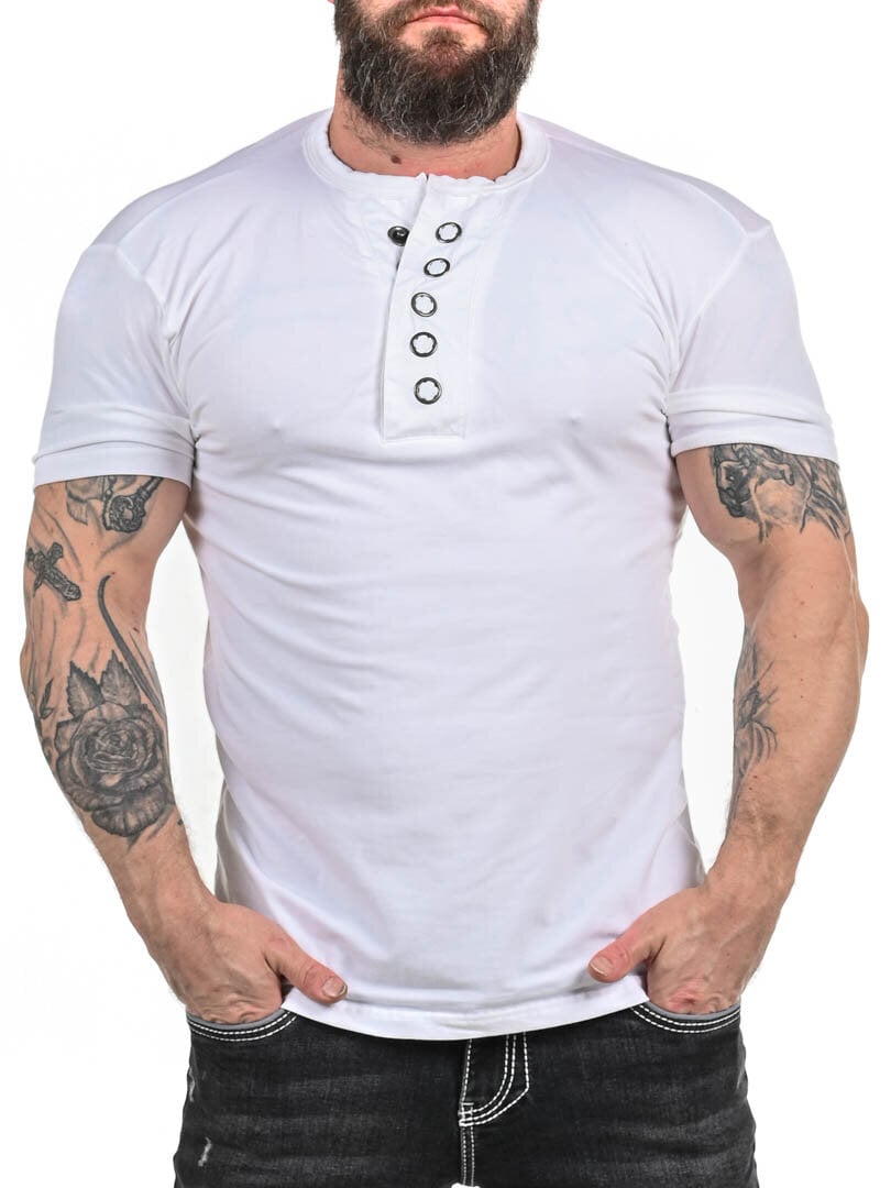 RD Button T-shirt - Vit