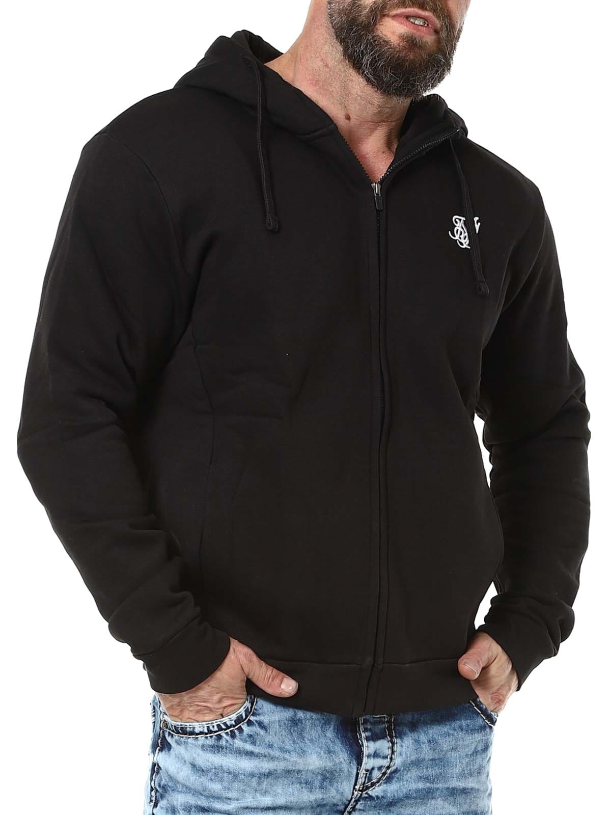 Essentials Full Zip SikSilk Hoodie Black Lars_2.jpg