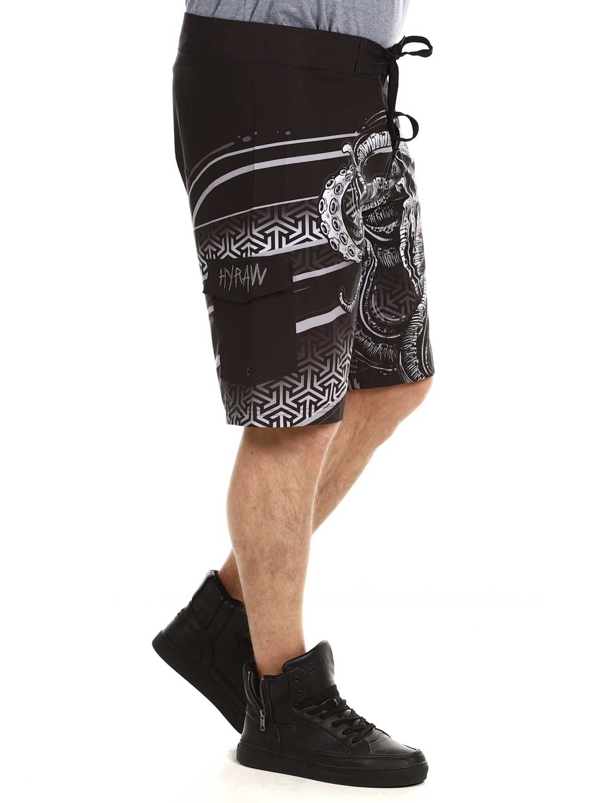 Hyraw Kraken Badshorts - Svart