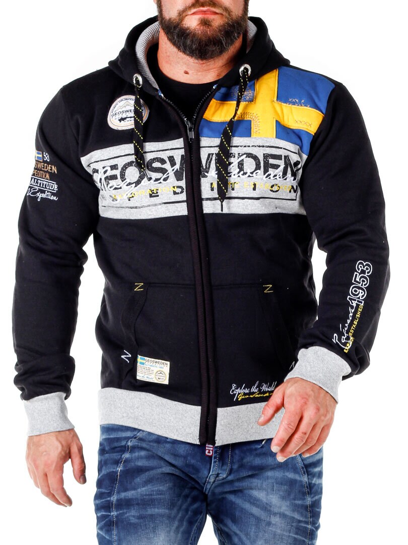 Geo Sweden Hoodie - Svart