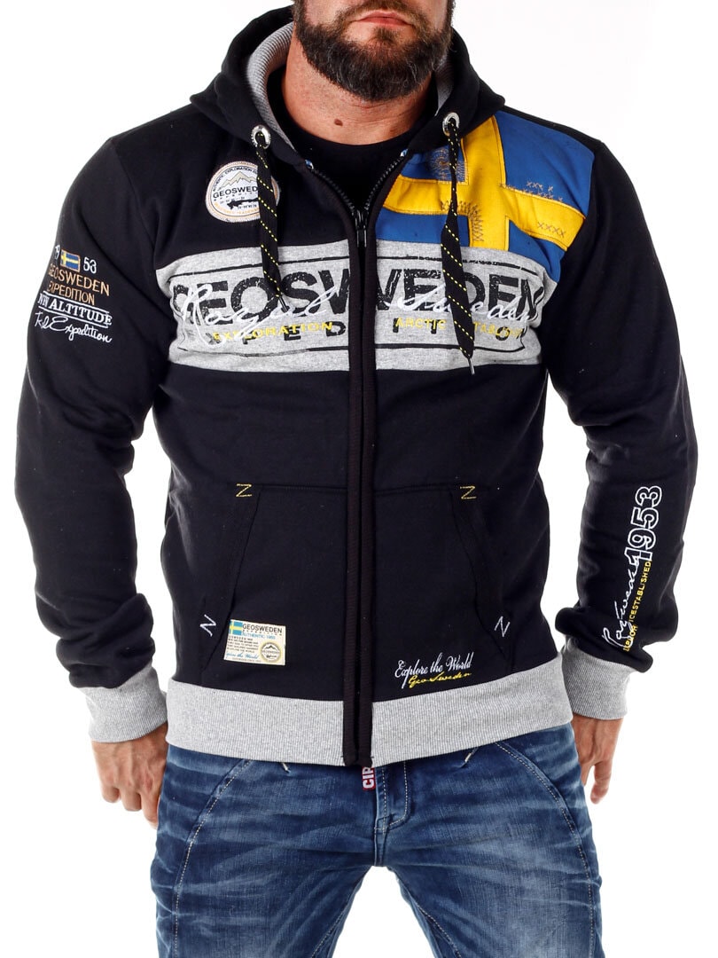 Geo Sweden Hoodie - Svart