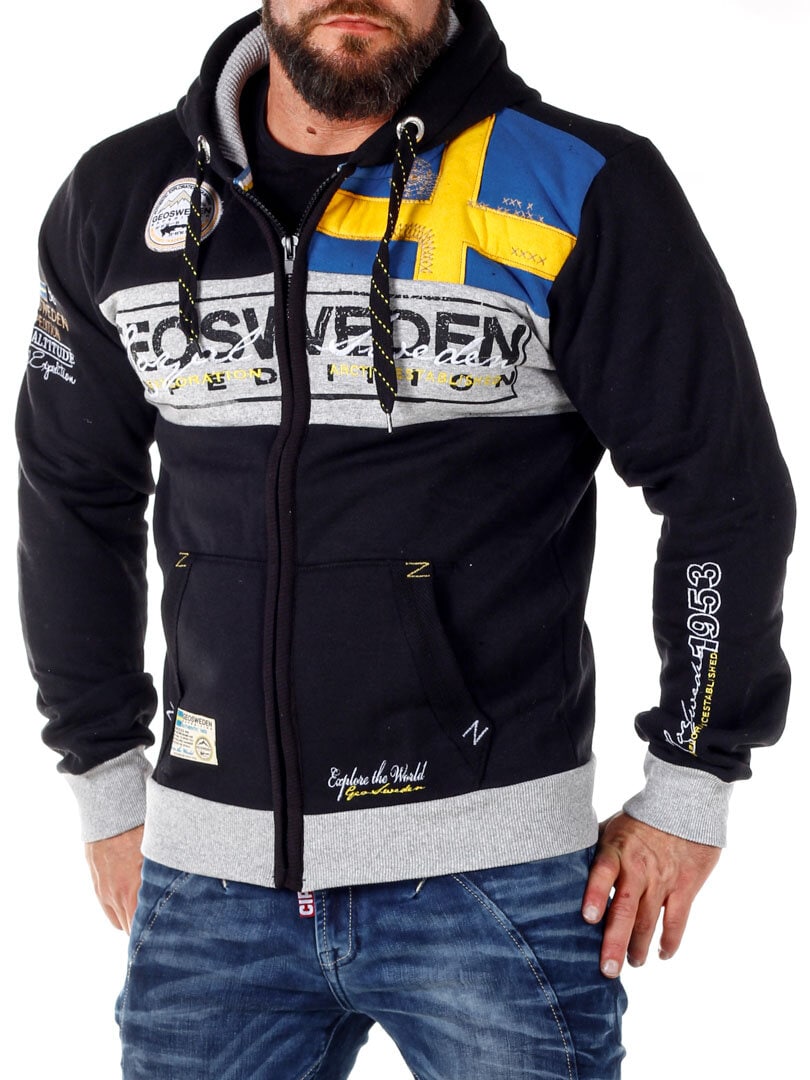 Geo Sweden Hoodie - Svart