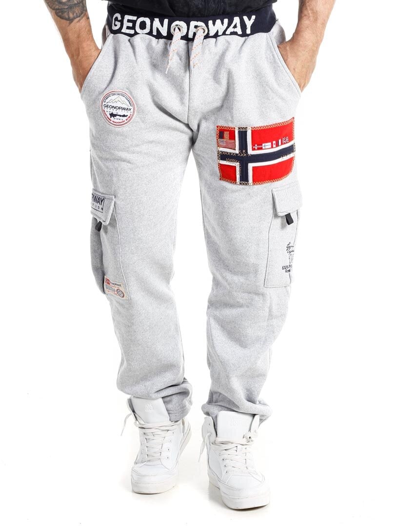 Geo Norway Cargo Sweatpants - Ljusgrå