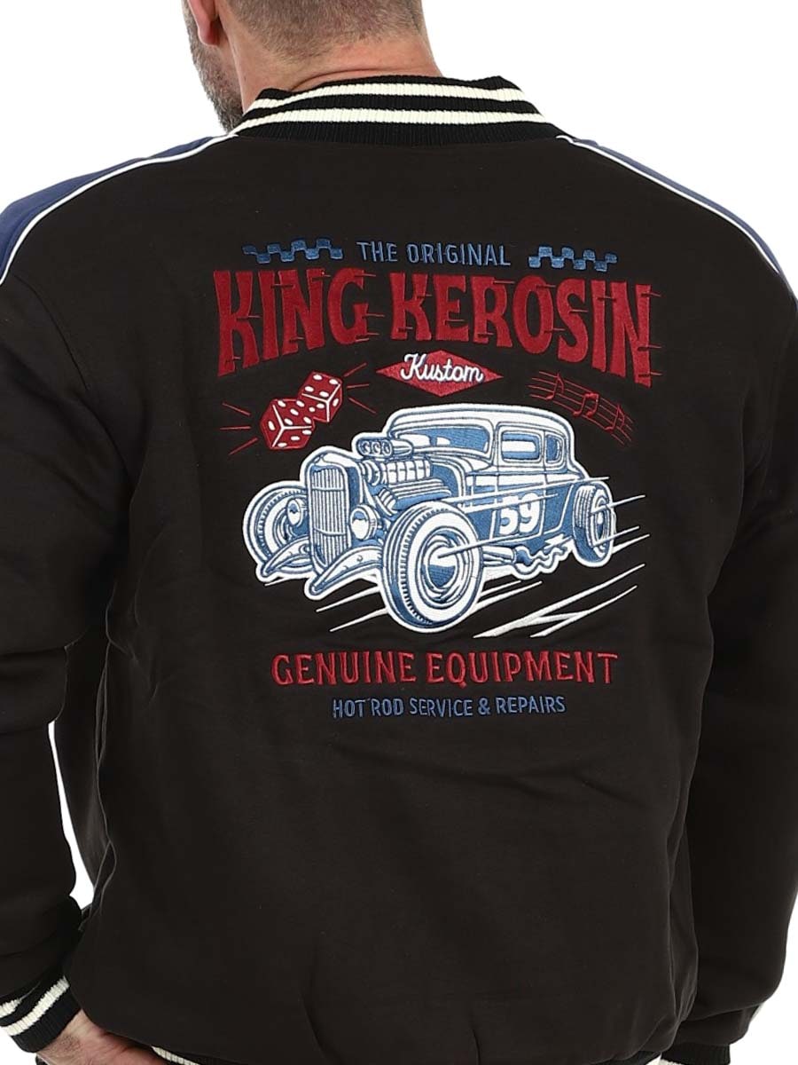 King Kerosin Hot Rod Service Collegejacka - Svart_5.jpg