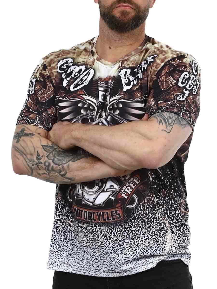 Motorcycles Cipo Baxx T-shirt Brown_3.JPG