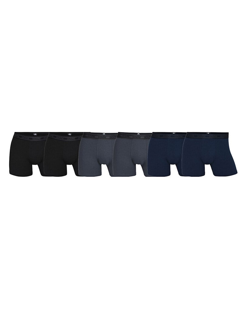 6-pack Dovre Bamboo Boxer - Svart/Grå/Mörkblå