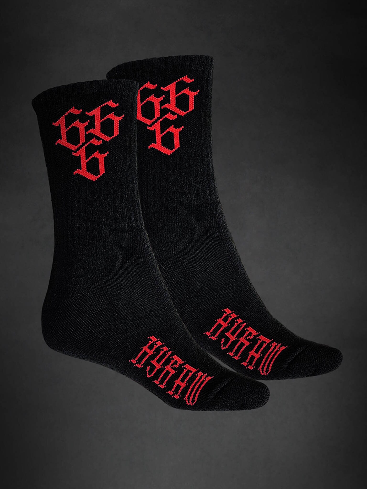 Hyraw 666 Classic Strumpor - Svart/Röd