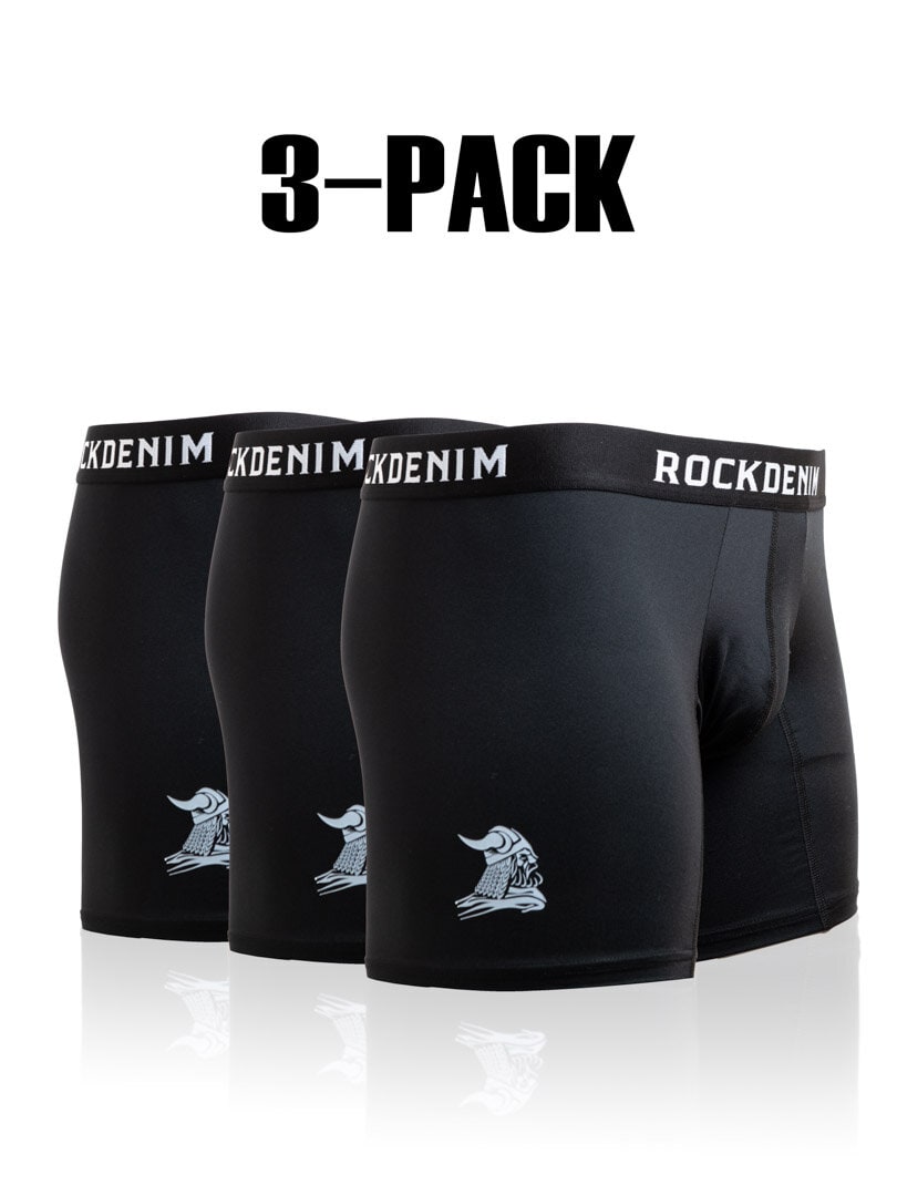 3-Pack RD Viking Performance Boxers - Svart/Vit