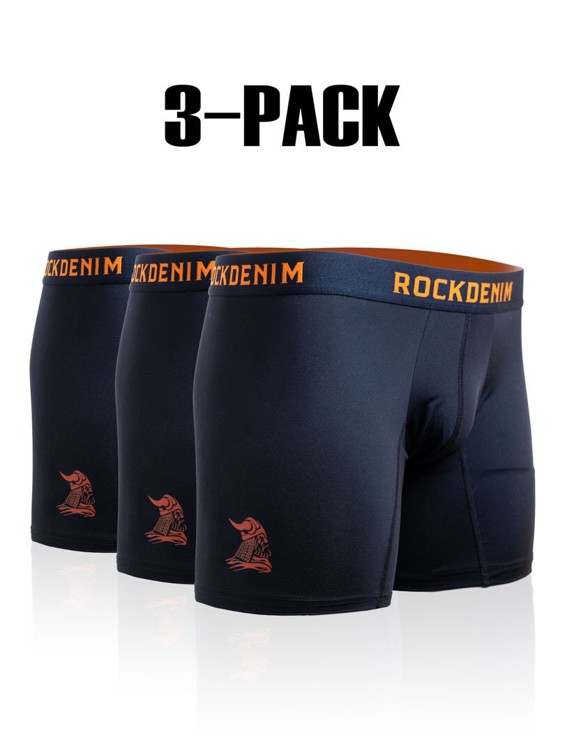 3-Pack RD Viking Performance Boxers - Blå/Orange