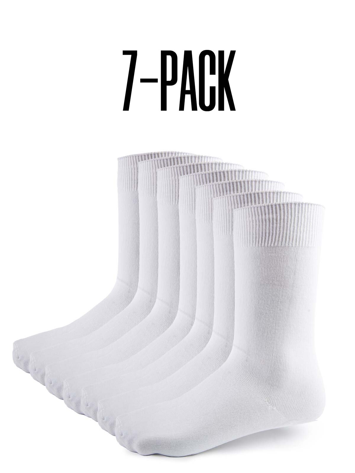 RD 7-Pack Strumpor - Vit