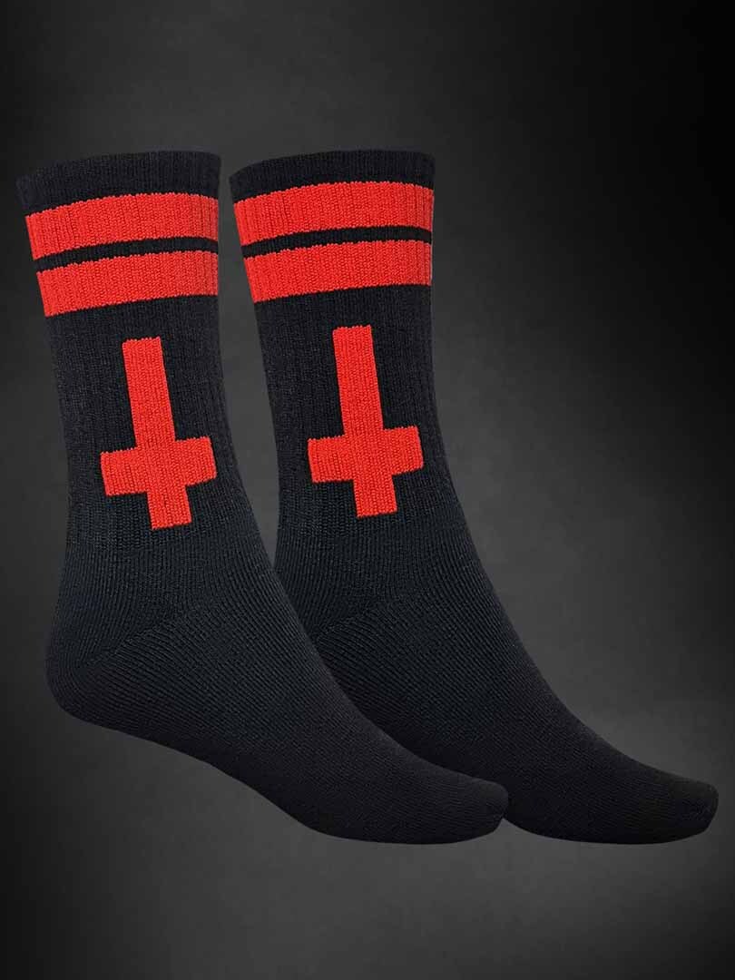 Hyraw Cross Strumpor - Svart/Röd