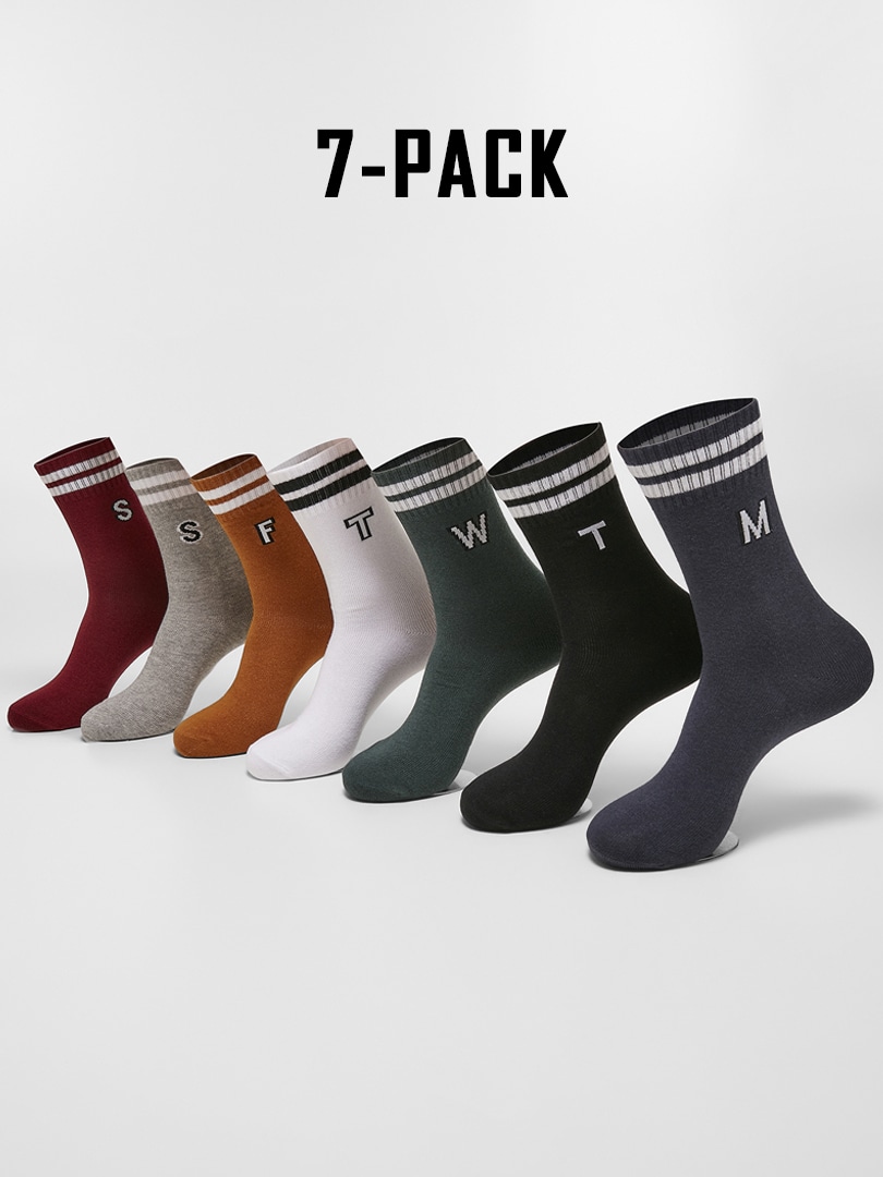 7-Pack Veckodagar Strumpor - Multicolor
