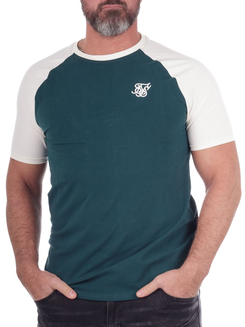 Raglan SikSilk T-shirt - Green White_3.jpg