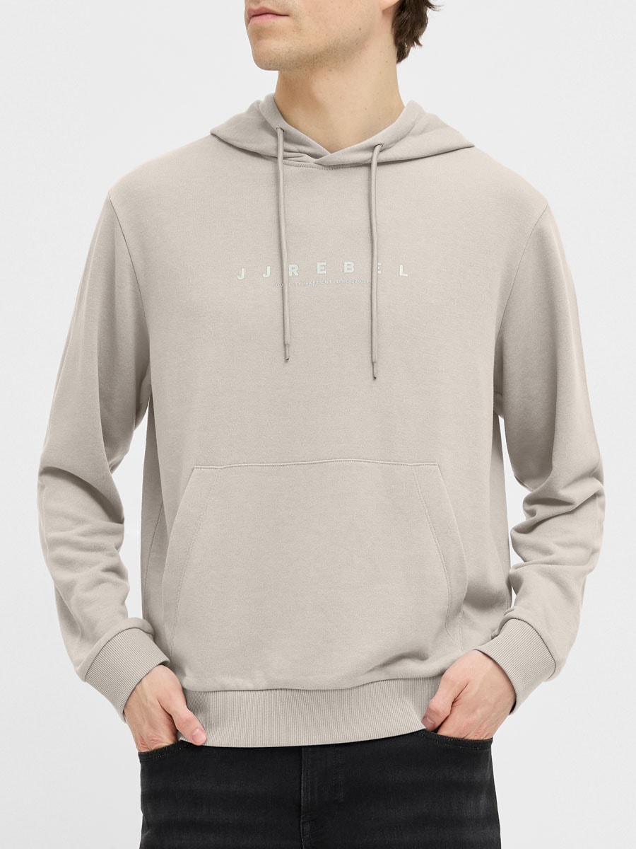 Rebel Rocky Logo Hoodie - Beige_1.jpg