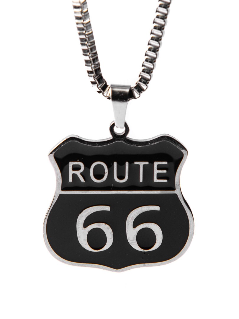 Route 66 Halsband - Svart/Silver