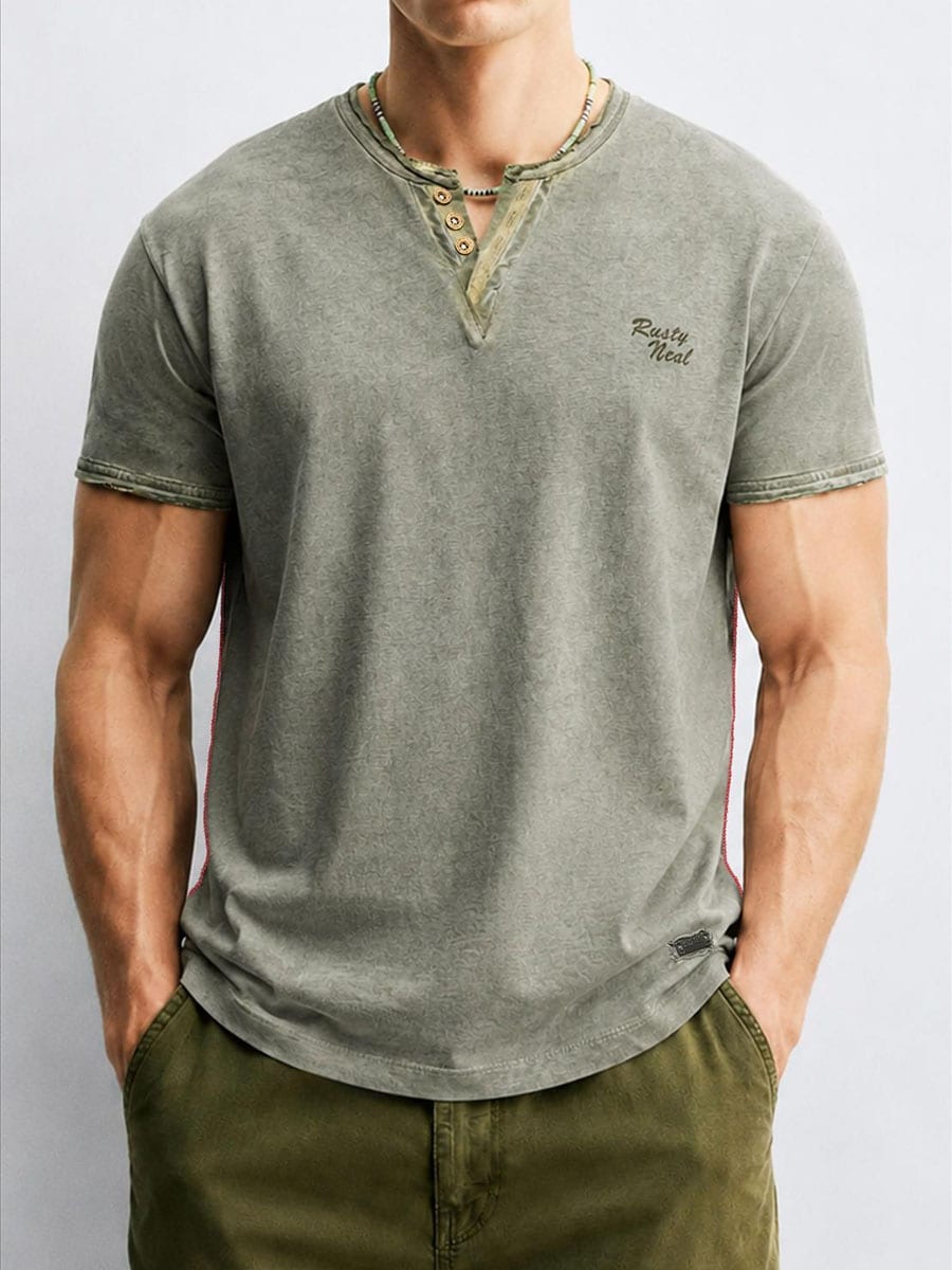 Rusty Neal Logo T-shirt - Khaki.jpg