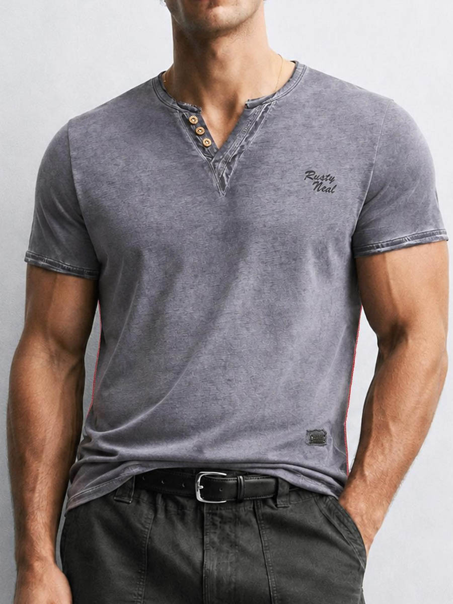 Rusty Neal Logo T-shirt - Washed Black .jpg