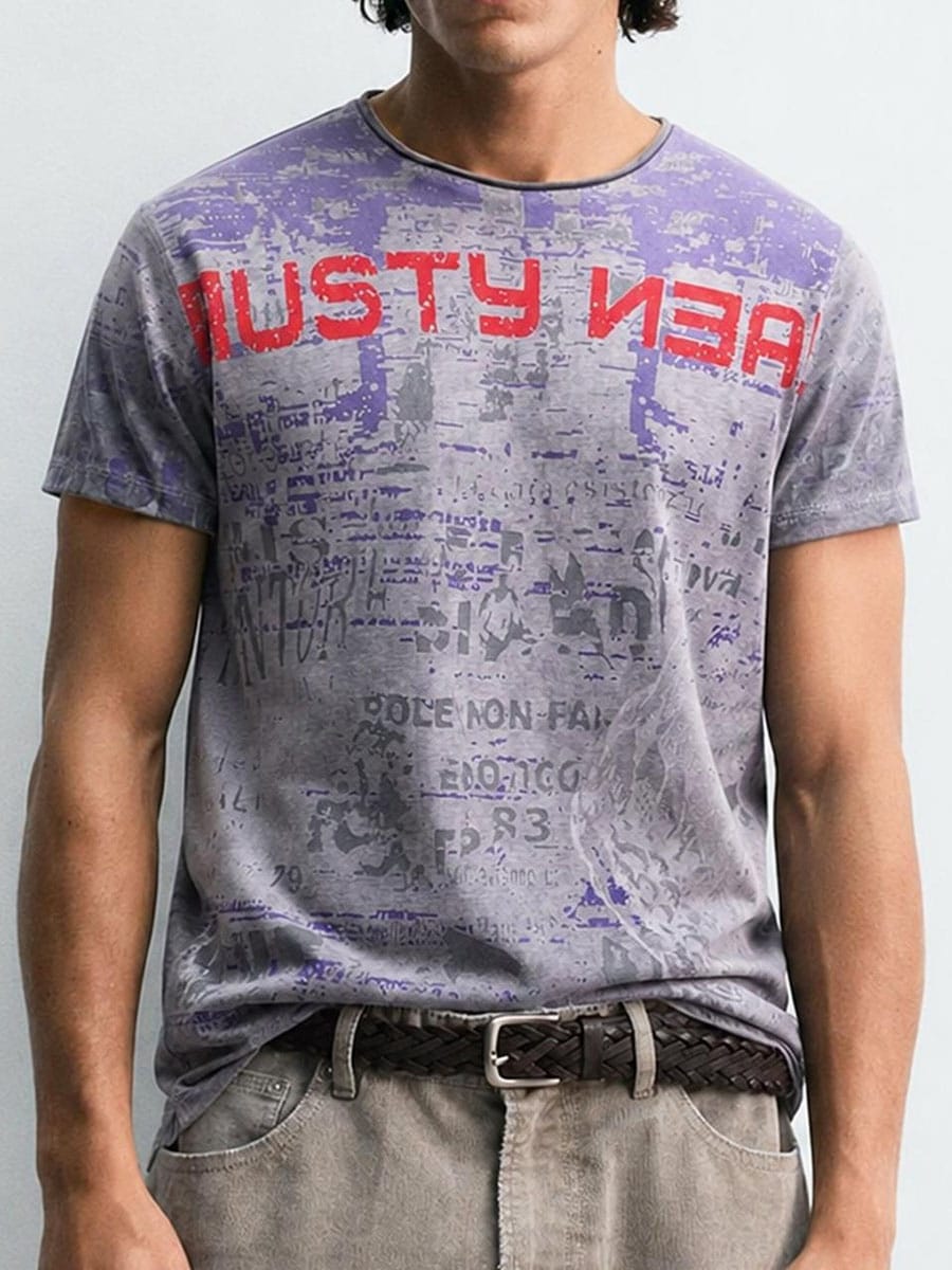 Rusty nealEagle Script T-shirt WashedBlack 2.jpg