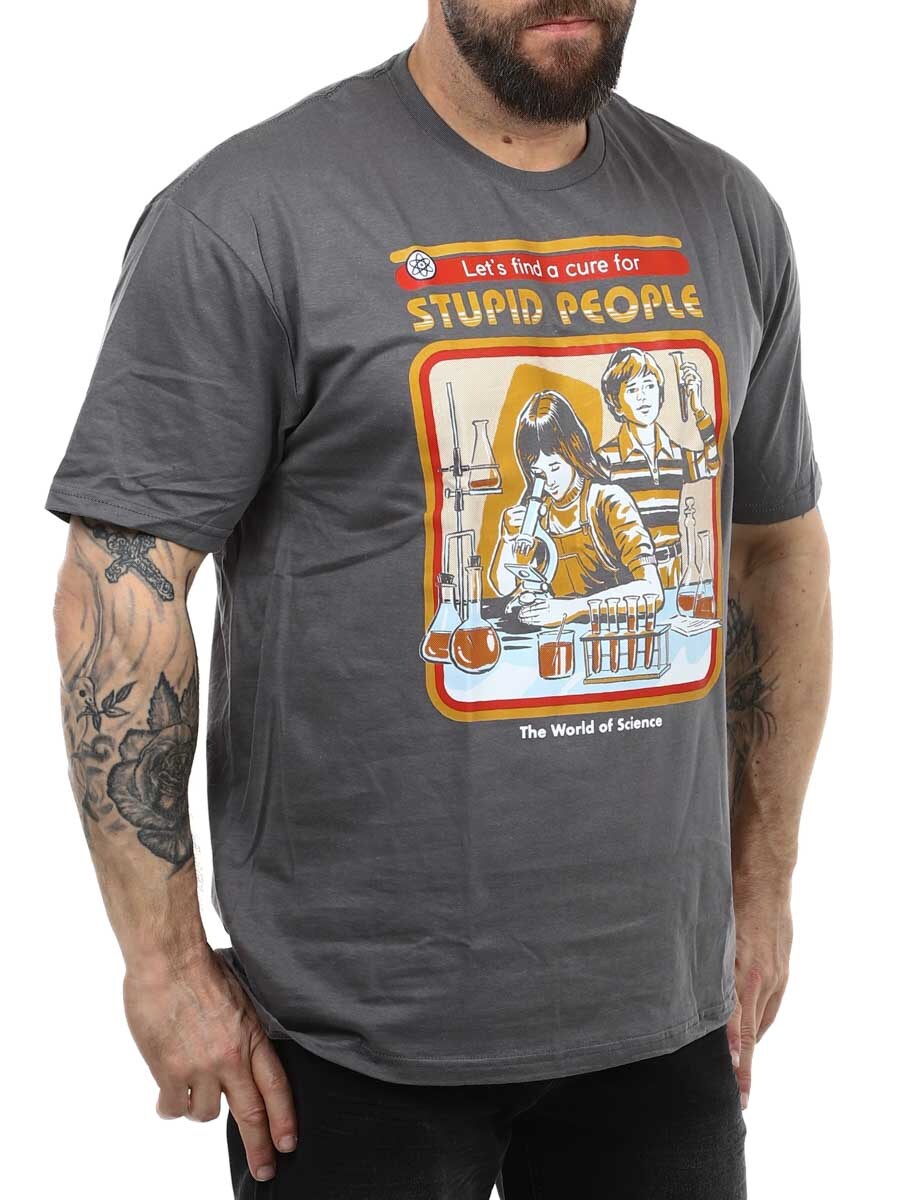Stupid people T-shirt grey_2.JPG