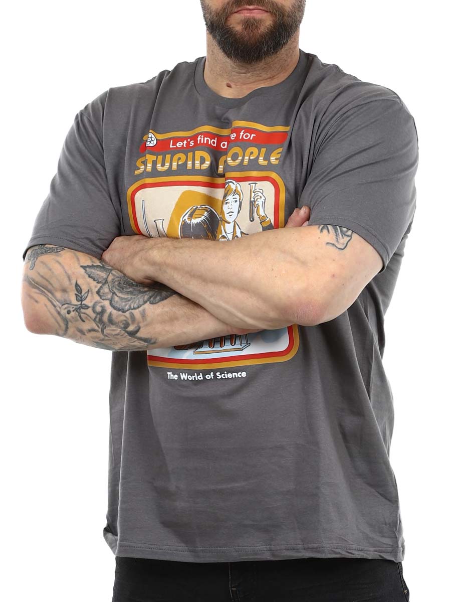 Stupid people T-shirt grey_4.JPG