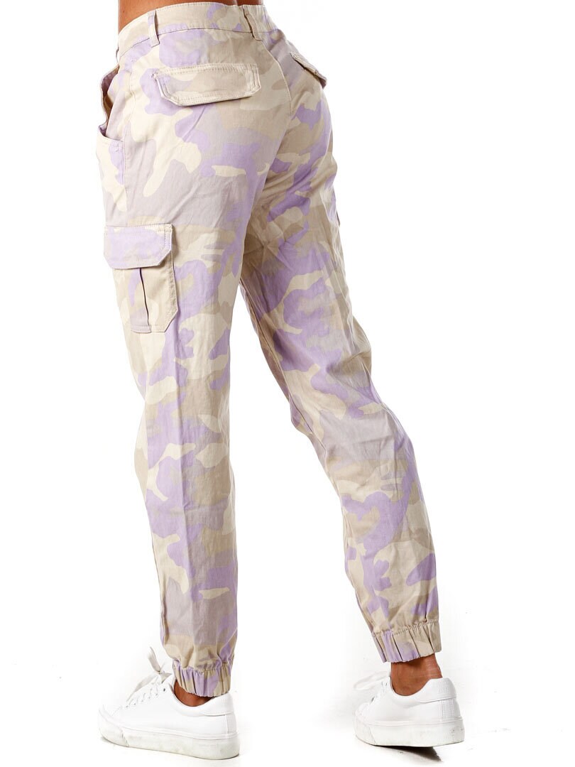Camo Urban Classic High Waist Byxor - Lila