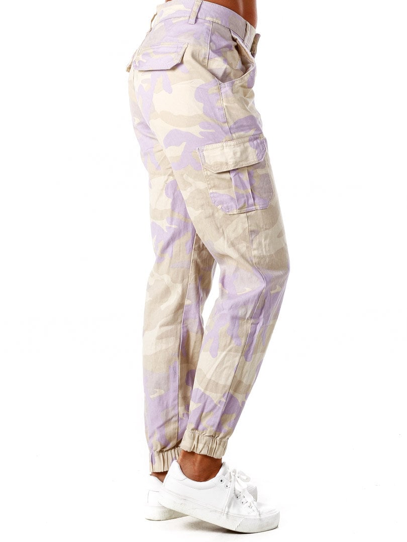 Camo Urban Classic High Waist Byxor - Lila