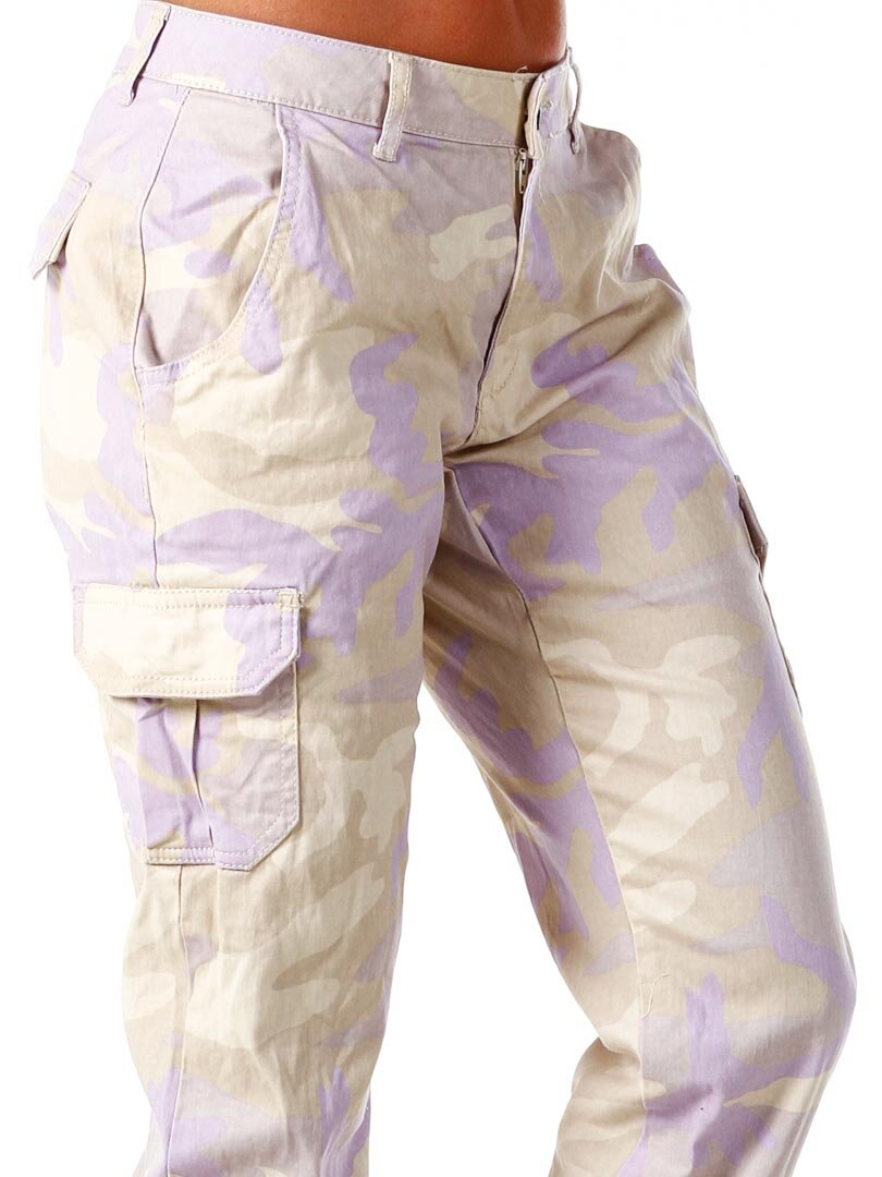 Camo Urban Classic High Waist Byxor - Lila