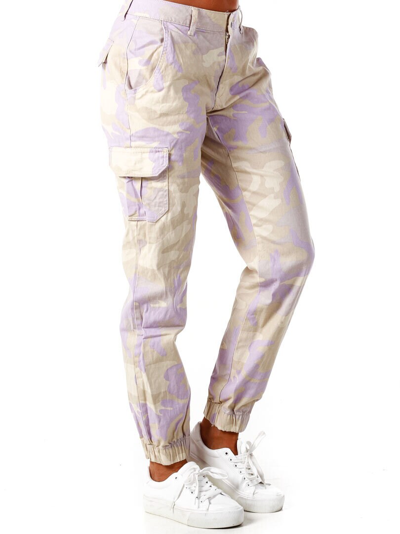 Camo Urban Classic High Waist Byxor - Lila