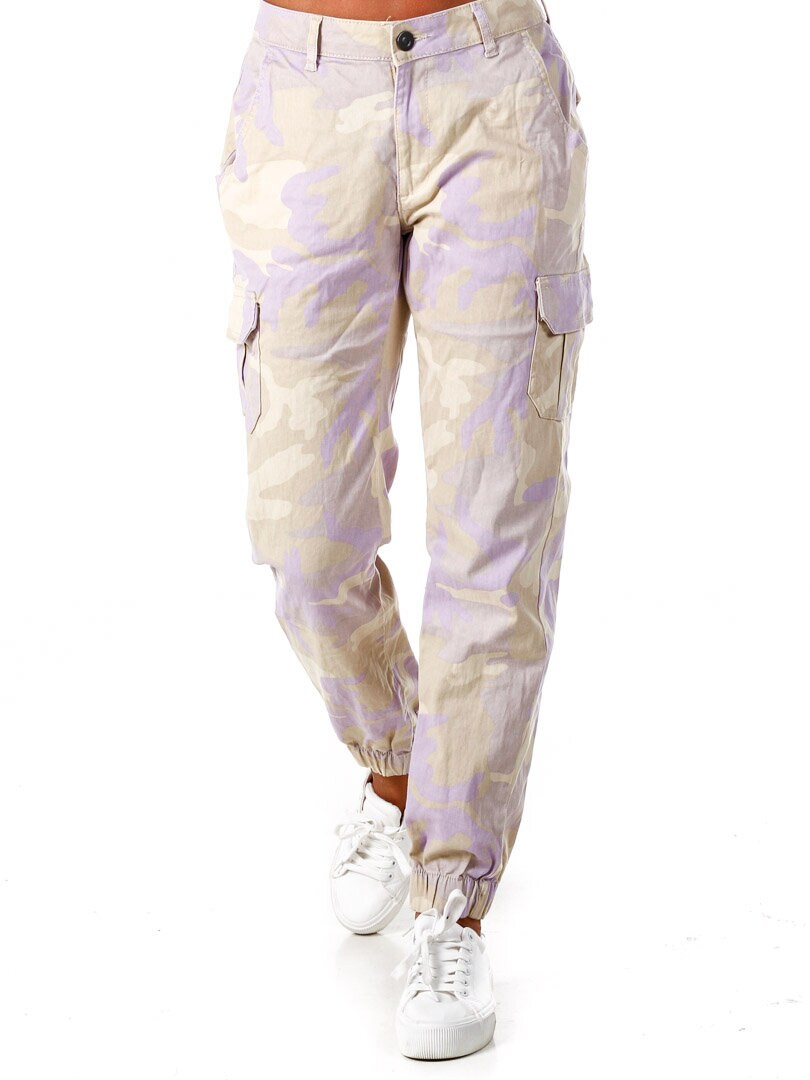 Camo Urban Classic High Waist Byxor - Lila