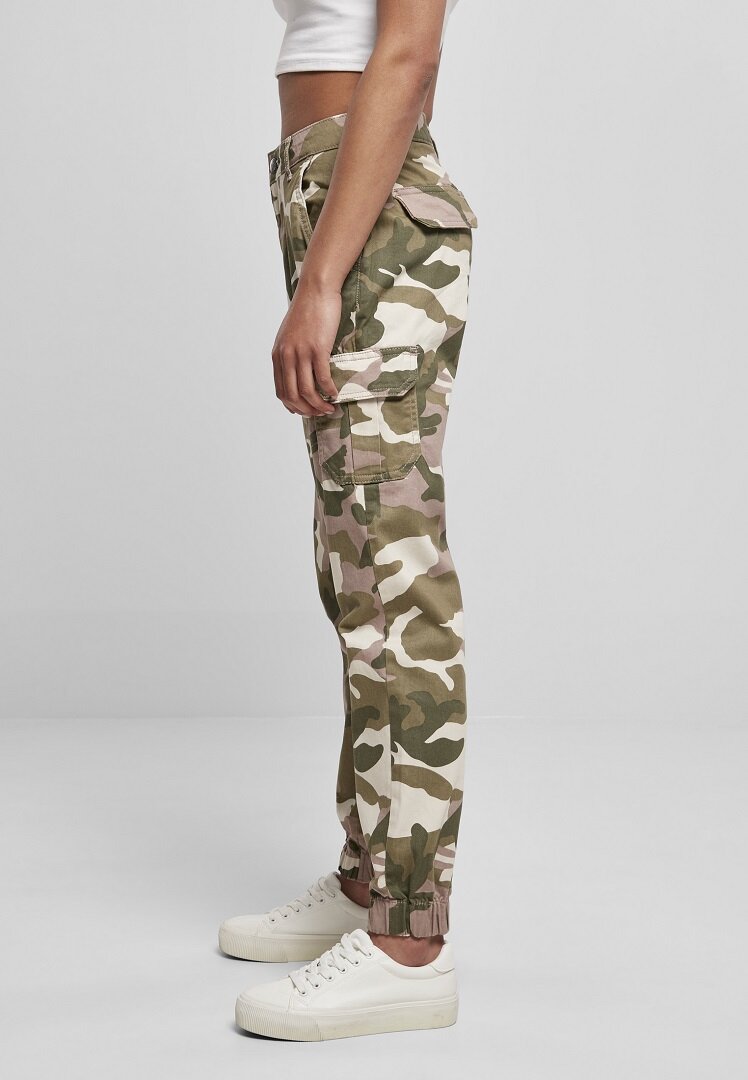 Camo Urban Classics High Waist Byxor - Rosa