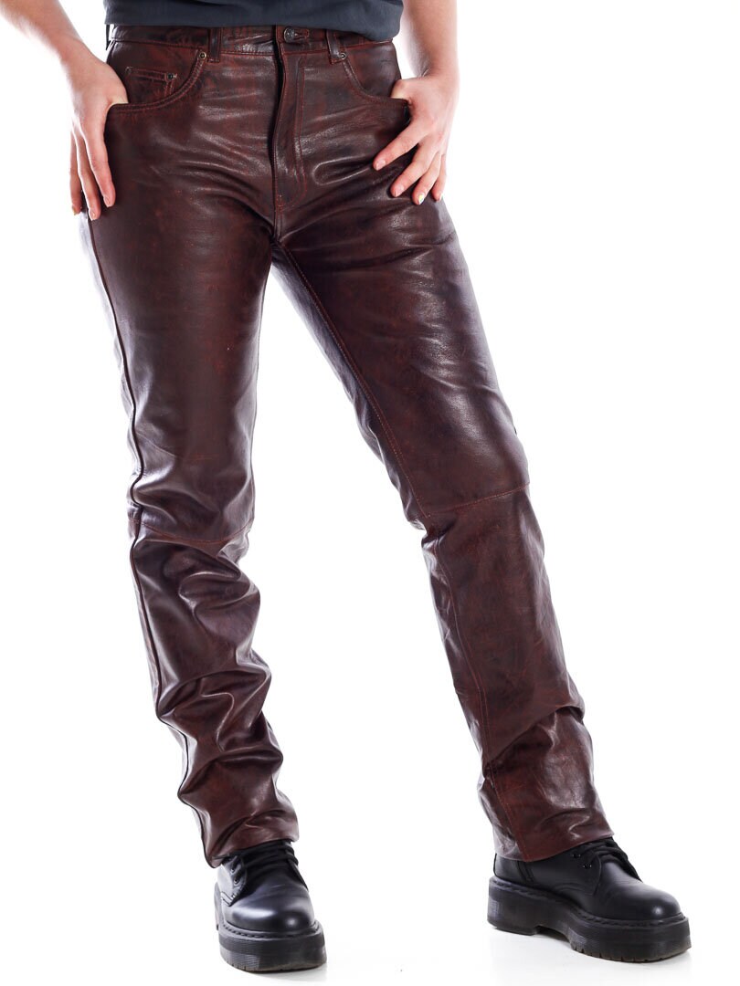 D12 Athena Skinnbyxor - Dirty Red