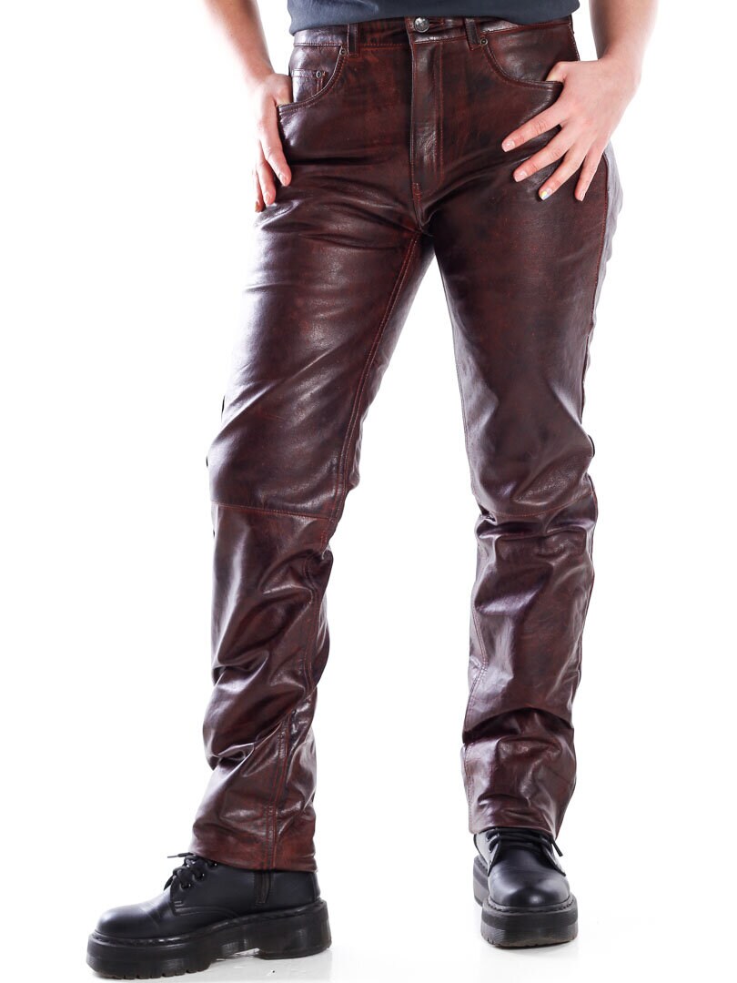 D12 Athena Skinnbyxor - Dirty Red