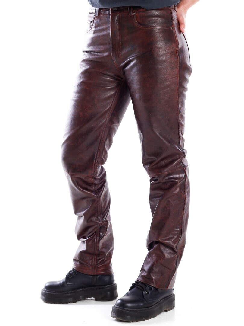 D12 Athena Skinnbyxor - Dirty Red