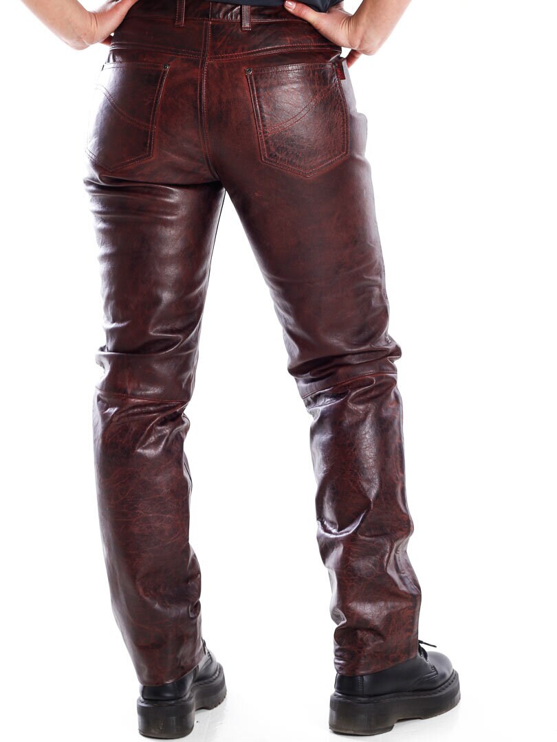 D12 Athena Skinnbyxor - Dirty Red