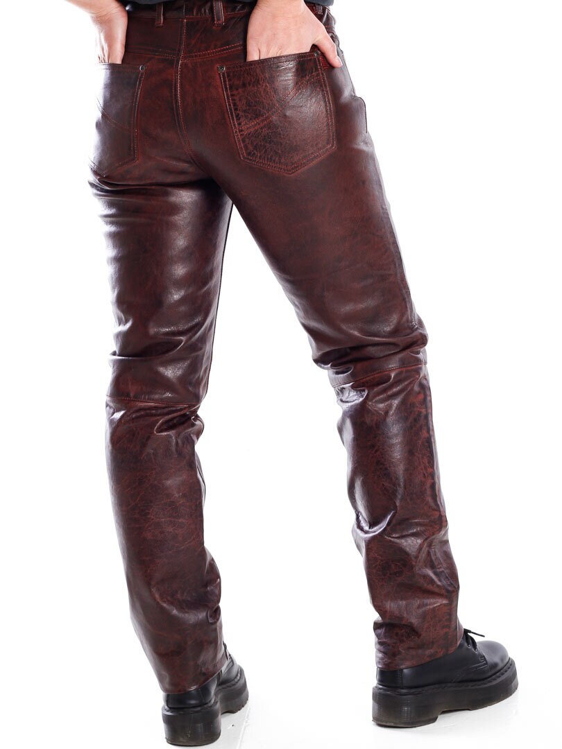 D12 Athena Skinnbyxor - Dirty Red