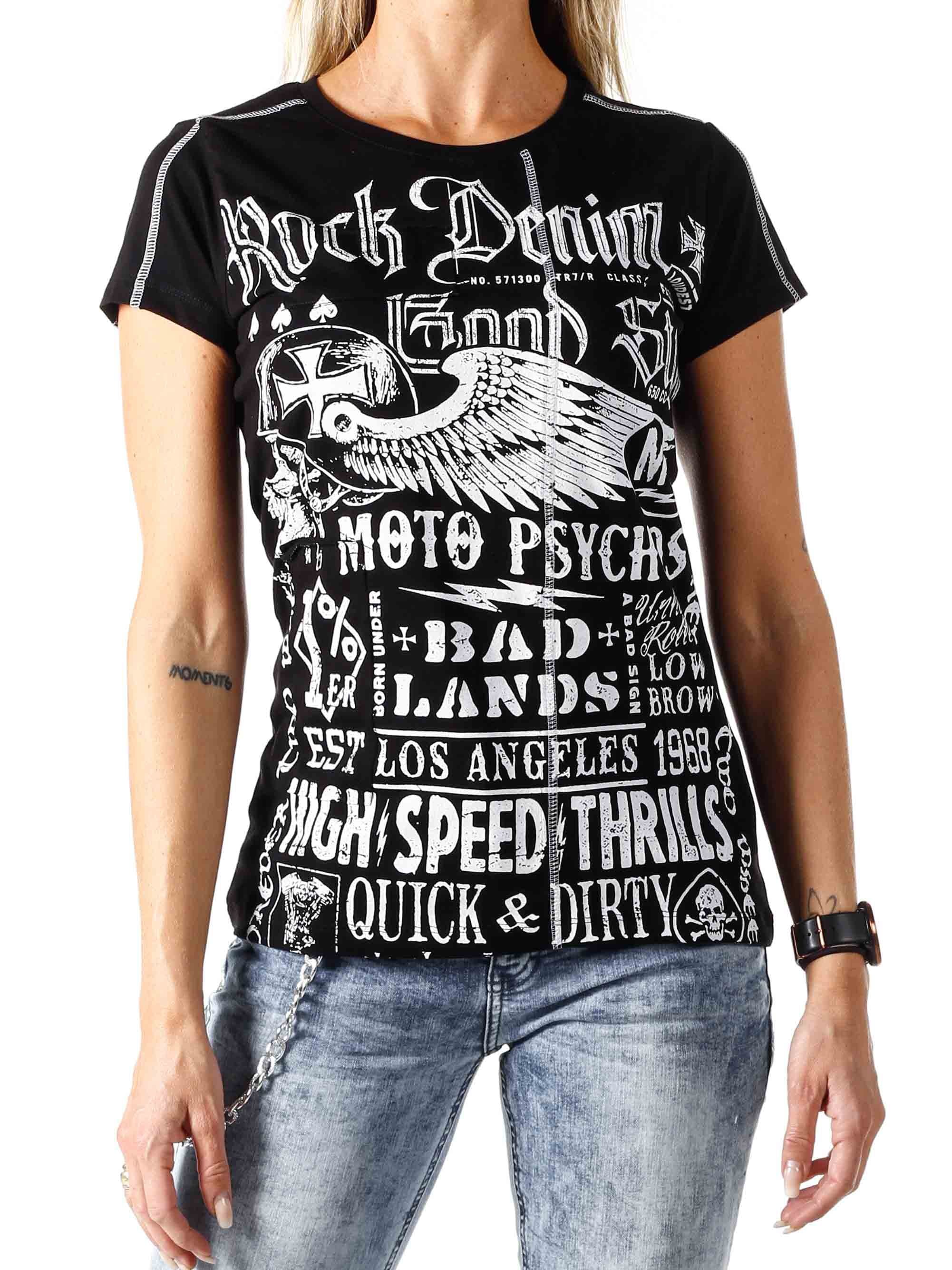 RD Moto Psychos Lady T-shirt - Svart