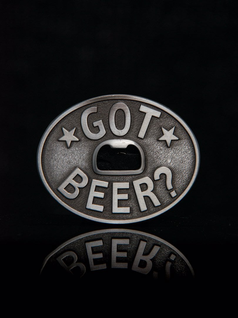 Got Beer? Cap Opener Bältesspänne - Silver