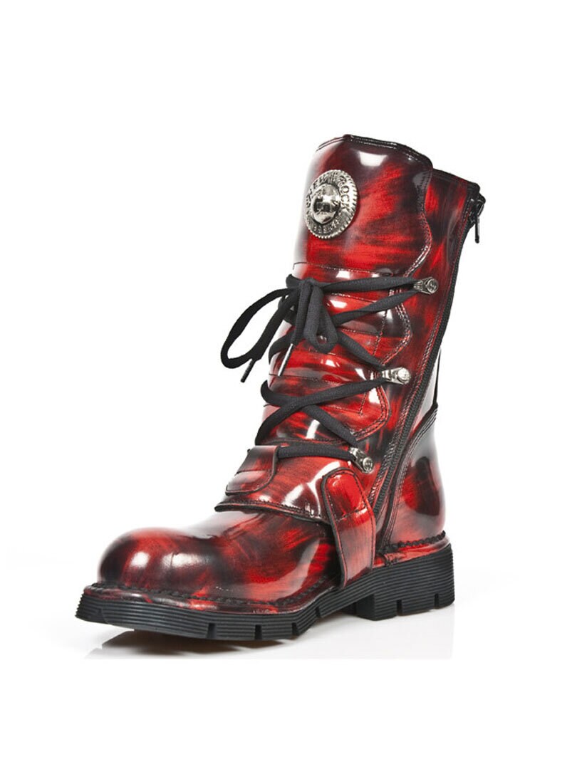 Bulldozer New Rock Boots - Röd/Svart