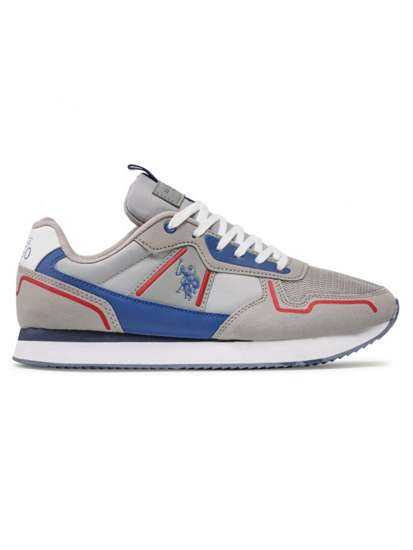 U.S. Polo Sneakers - Ljusgrå/Blå