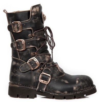 Bulldozer New Rock Boots - Svart/Brons