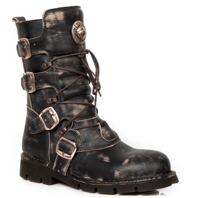 Bulldozer New Rock Boots - Svart/Brons