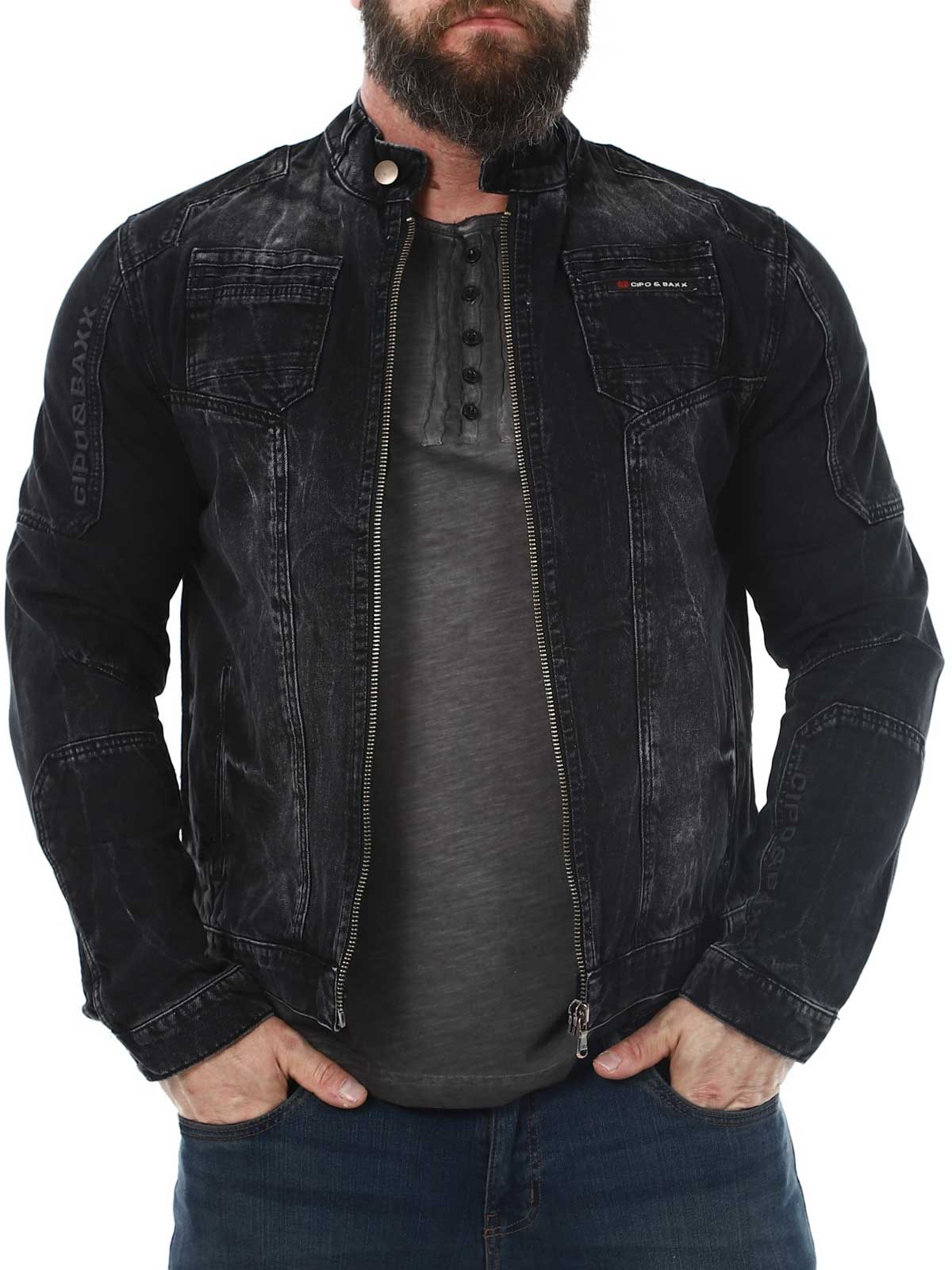 ewell Cipo  Baxx Jeans jacket Black_1.jpg