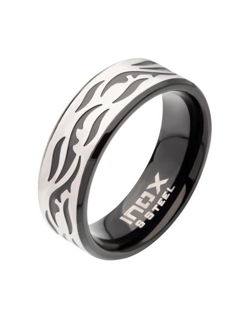 Tribal Edge Inox Ring - Silver/Svart
