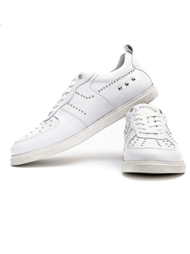 RD Rivet Leather Sneakers - Vit